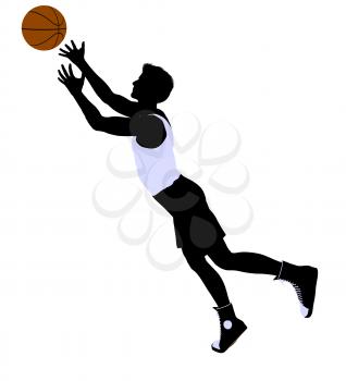 Royalty Free Clipart Image of a Basketball Player