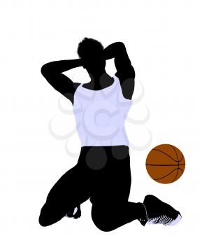 Royalty Free Clipart Image of a Basketball Player