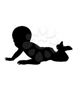 Royalty Free Clipart Image of a Baby