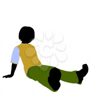 Royalty Free Clipart Image of a Little Boy