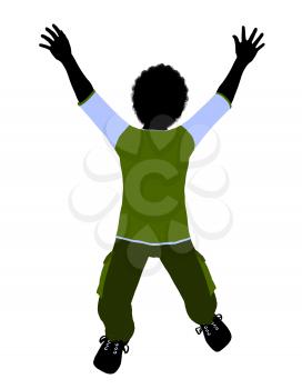 Royalty Free Clipart Image of a Boy Jumping