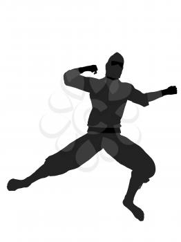 Royalty Free Clipart Image of a Ninja