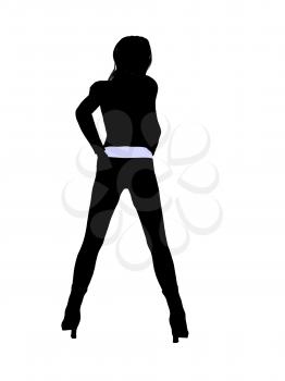 Royalty Free Clipart Image of a Woman in a Suit