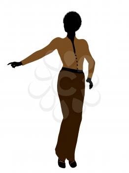 Royalty Free Clipart Image of a Woman in Brown Clothes