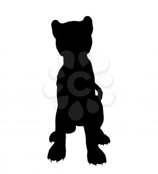 Royalty Free Clipart Image of a Black Panther