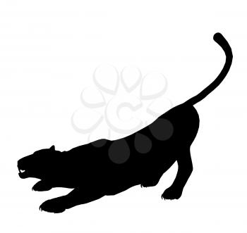 Royalty Free Clipart Image of a Black Panther