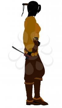 Royalty Free Clipart Image of a Female Pirate