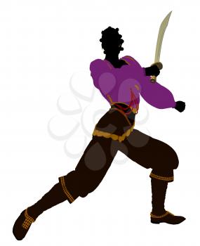 Royalty Free Clipart Image of a Female Pirate