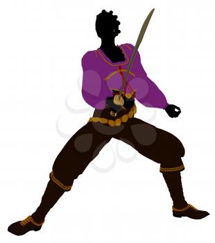 Royalty Free Clipart Image of a Female Pirate