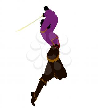 Royalty Free Clipart Image of a Female Pirate