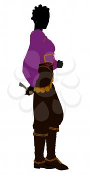 Royalty Free Clipart Image of a Female Pirate