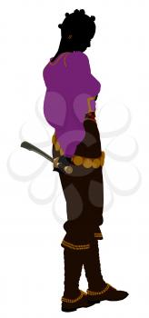 Royalty Free Clipart Image of a Female Pirate