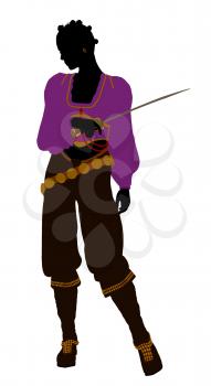 Royalty Free Clipart Image of a Female Pirate