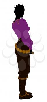Royalty Free Clipart Image of a Female Pirate