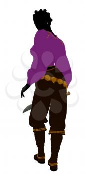 Royalty Free Clipart Image of a Female Pirate