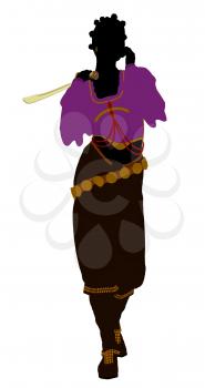 Royalty Free Clipart Image of a Female Pirate