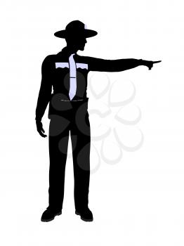 Royalty Free Clipart Image of a Police Officer