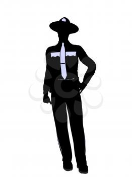 Royalty Free Clipart Image of a Police Officer