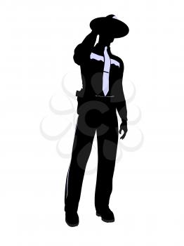 Royalty Free Clipart Image of a Police Officer