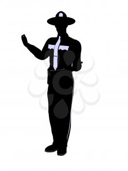 Royalty Free Clipart Image of a Police Officer