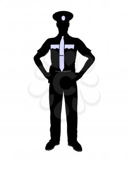 Royalty Free Clipart Image of a Police Officer