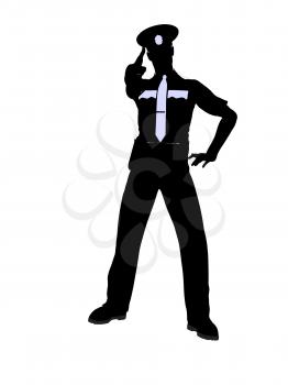 Royalty Free Clipart Image of a Police Officer