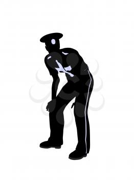 Royalty Free Clipart Image of a Police Officer