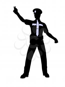 Royalty Free Clipart Image of a Police Officer