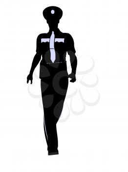 Royalty Free Clipart Image of a Police Officer