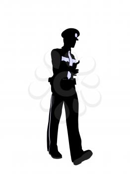 Royalty Free Clipart Image of a Police Officer