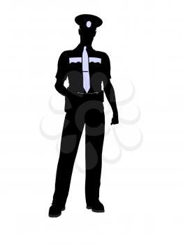 Royalty Free Clipart Image of a Police Officer