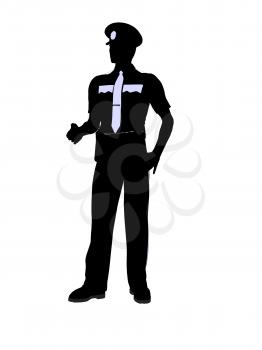 Royalty Free Clipart Image of a Police Officer