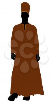 Royalty Free Clipart Image of a Man in a Robe