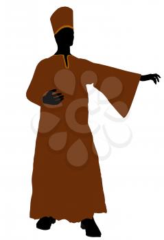 Royalty Free Clipart Image of a Man in a Robe