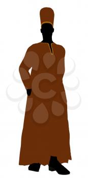 Royalty Free Clipart Image of a Man in a Robe