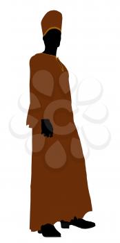 Royalty Free Clipart Image of a Man in a Robe