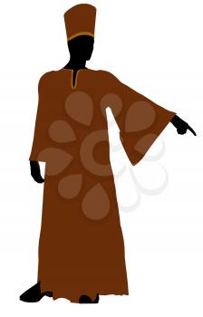 Royalty Free Clipart Image of a Man in a Robe