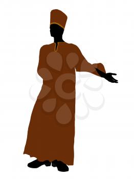 Royalty Free Clipart Image of a Man in a Robe