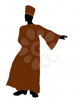 Royalty Free Clipart Image of a Man in a Robe