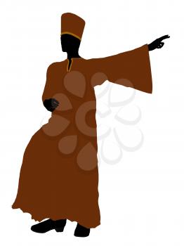 Royalty Free Clipart Image of a Man in a Robe