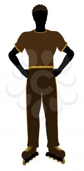 Royalty Free Clipart Image of a Roller Skater