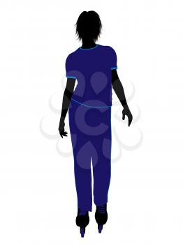 Royalty Free Clipart Image of a Roller Skater