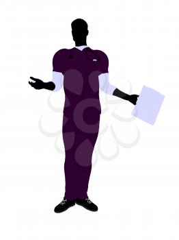 Royalty Free Clipart Image of a Male Doctor