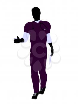 Royalty Free Clipart Image of a Male Doctor