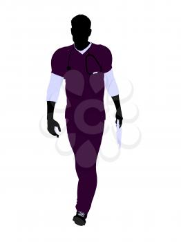 Royalty Free Clipart Image of a Male Doctor