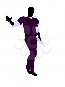 Royalty Free Clipart Image of a Male Doctor