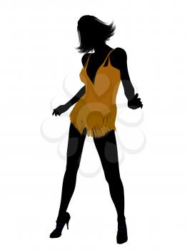 Royalty Free Clipart Image of a Female Dancer