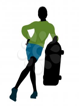 Royalty Free Clipart Image of a Skateboarder