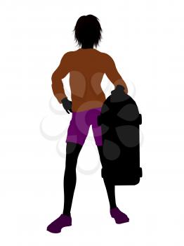 Royalty Free Clipart Image of a Skateboarder