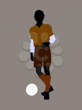 Royalty Free Clipart Image of a Soccer Player